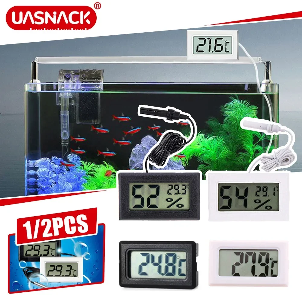 

Mini Digital LCD Indoor Thermometer Hygrometer Meter With Waterproof Probe Humidity Meter Sensor For Aquarium Instruments Gauge