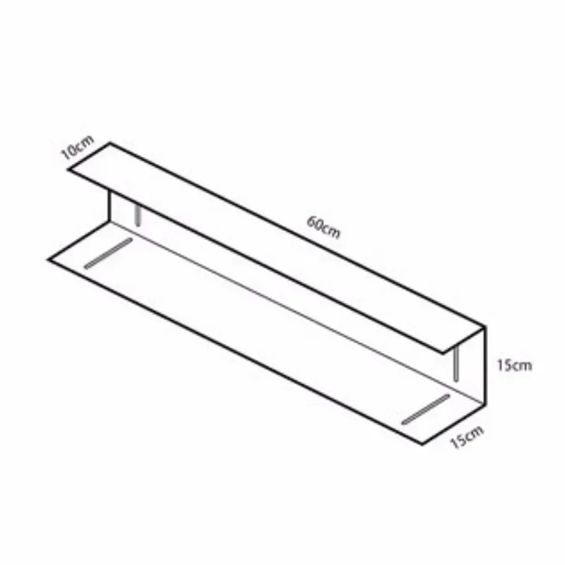 Sleek Stainless Steel Floating Wall Shelf for Organizing Kitchen Rack for Sundries Magazine Kitchen Storage Wall Shelf