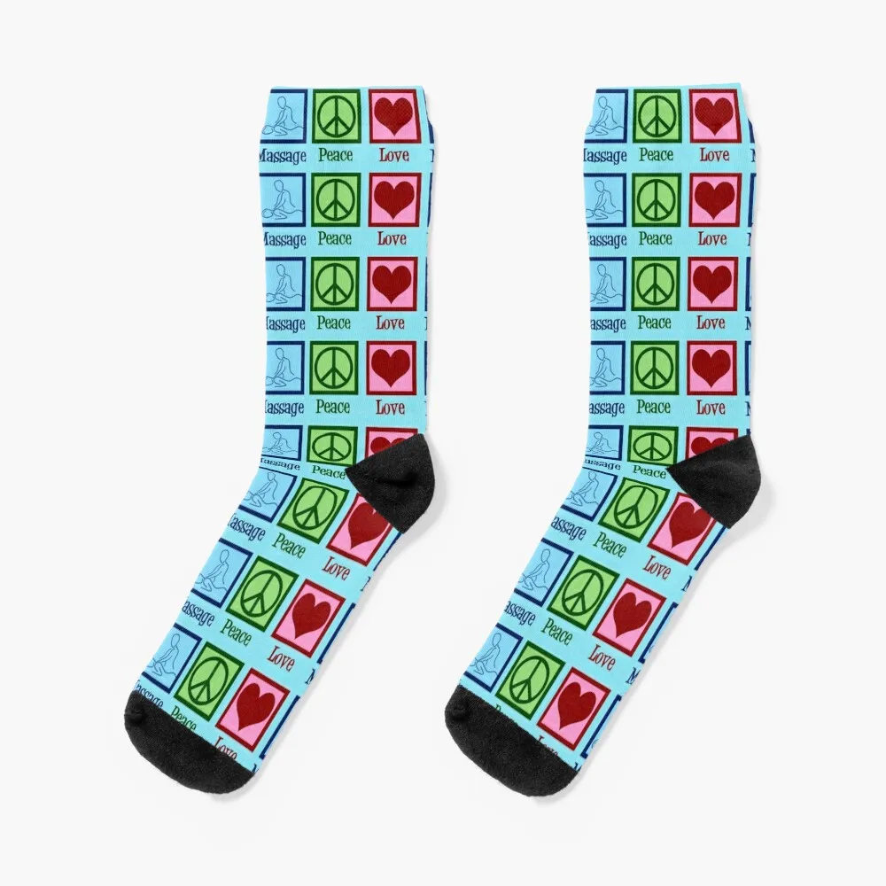 Peace Love Massage Therapy Socks funny sock Socks fashionable essential Antiskid soccer socks Women Socks Men's historical architecture socks essential short hockey socks woman men s