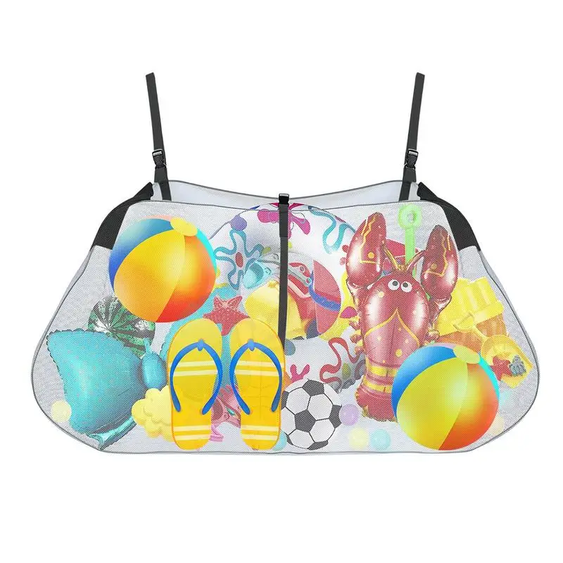 Sac Filet De Rangement Pour Flotteurs De Piscine - Extensible, 158x100x40 Cm, Idéal Bouées Et Jouets Gonflables
