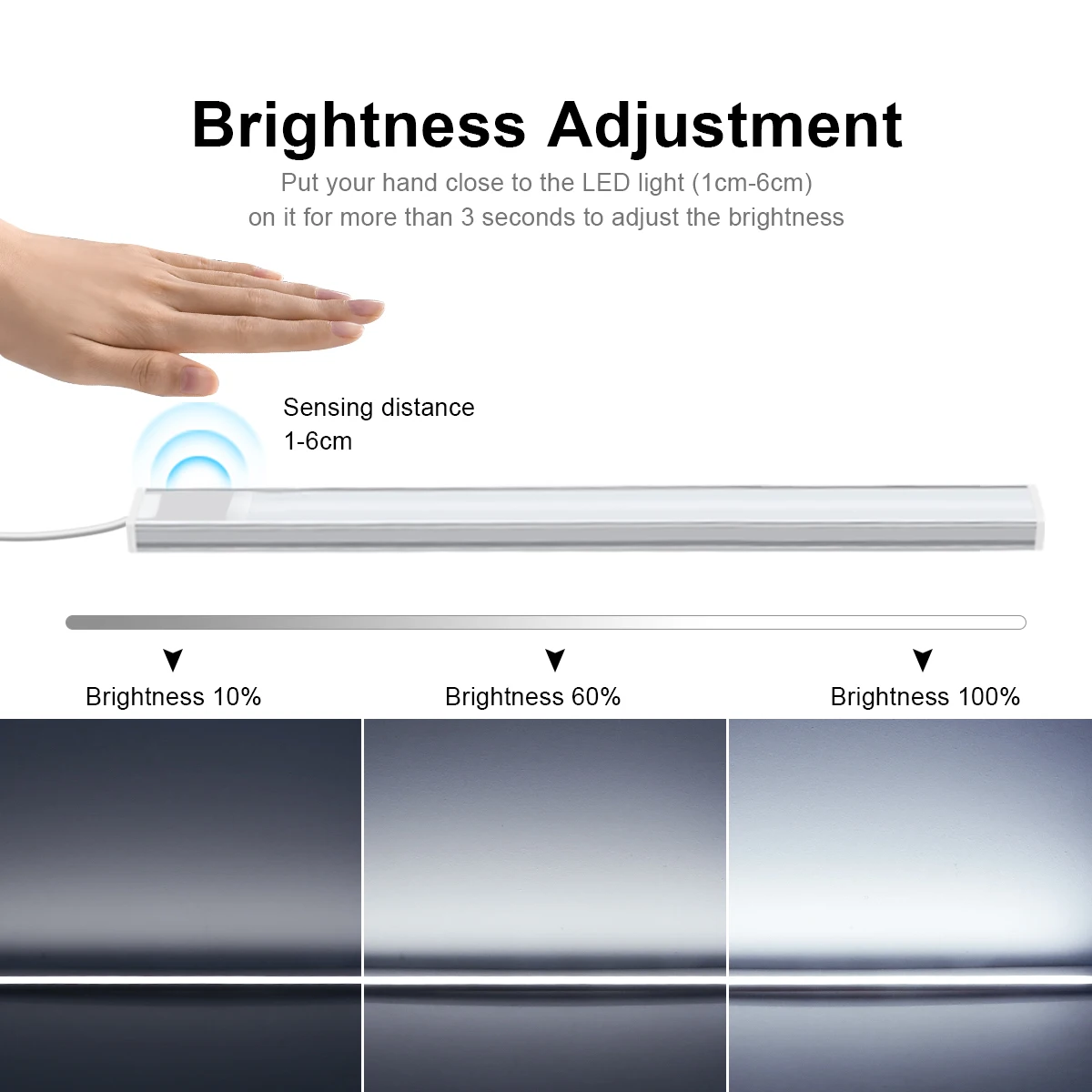 LED Motion Sensor Light Hand Scan On Off Motion Sensor Cabinet Light COB LED Light Bar Night Kitchen USB Table lamp Fathers Day Gifts
