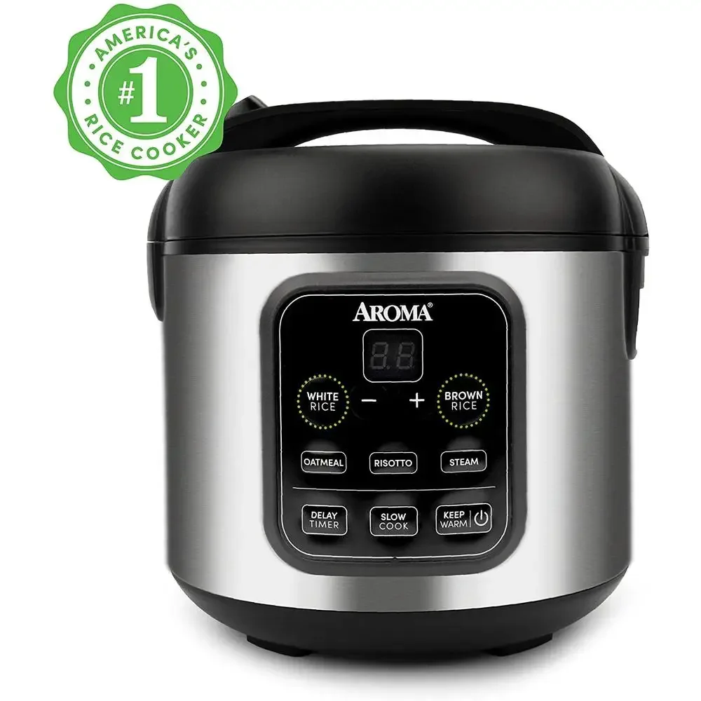 Digital Rice & Grain Multicooker 8-Cup Black ARC-994SB Cook Perfectly Rice Steam Vegetables Slow Cook Dishwasher Safe  ® New 2