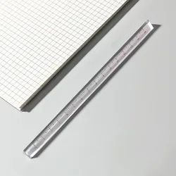 Transparent Triangular Straight Ruler - Cute Stationery Drawing Tool (15cm)