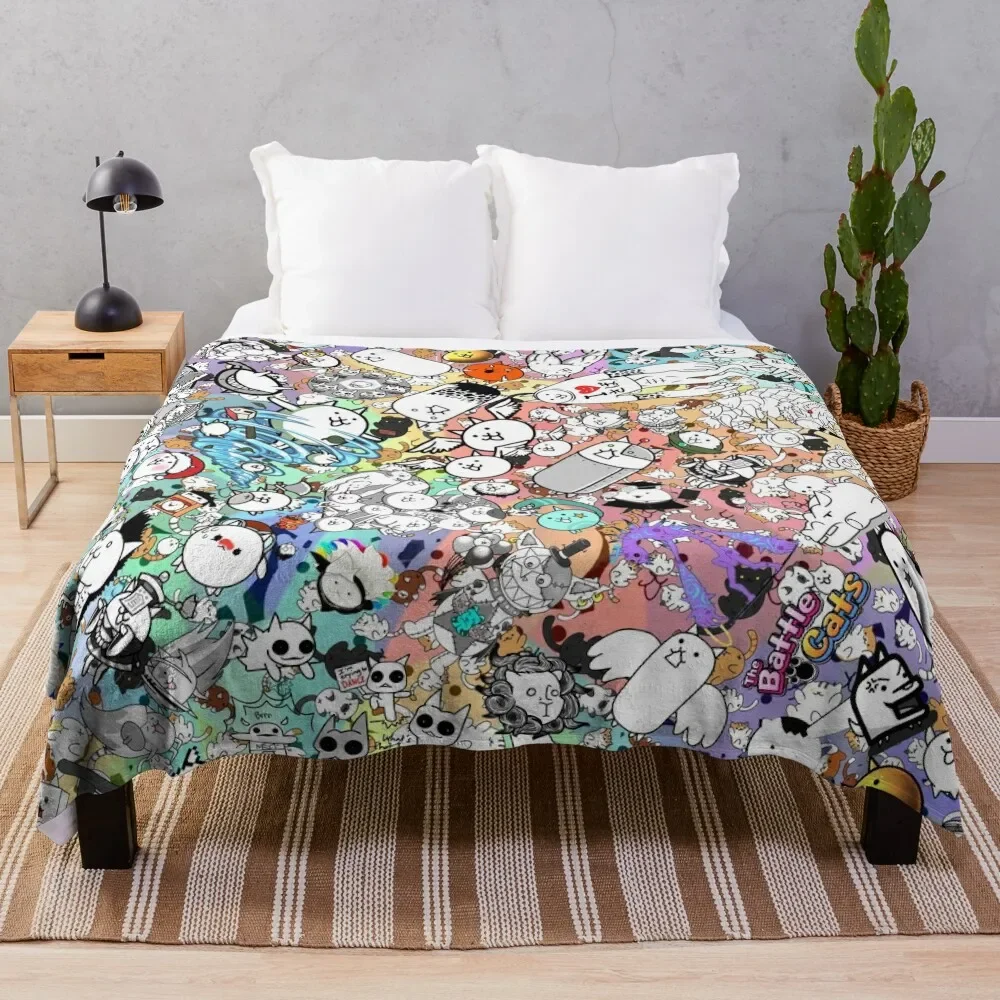 Battle Cats Throw Blanket Designers Thermal For Travel Single Warm Coperte
