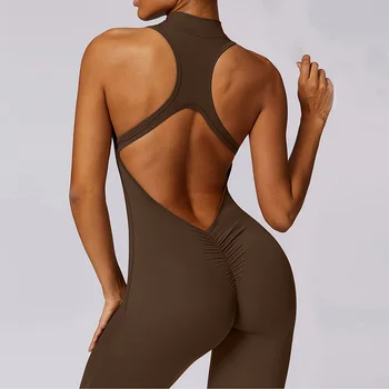 Alternative view of “Shyla” Chic Half Zip Up Activewear One-piece