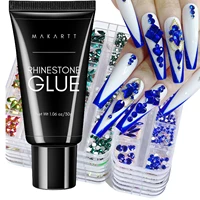 30g Makartt Rhinestone Glue with Royal Blue Glass Crystal Kit  for Shine Nail Art Manicure Makeup DIY Decoration Gem Jewelry 1