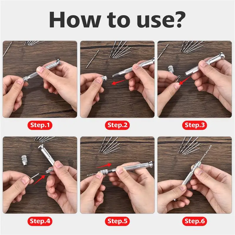Micro Mini Hand Drill Set 6