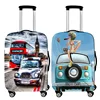 Car Cartoon Thick Stretch Cloth Luggage Cover Trolley Case Dust Cover Suitcase 19-32 Inch Luggage Protctive Travel Accessories 1