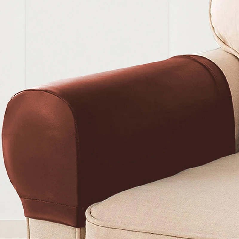 1 Pair PU Leather Sofa Armrest Cover for Living Room Removable Arm Stretch Chair Protector Armchair Covers Armrest Couch 5