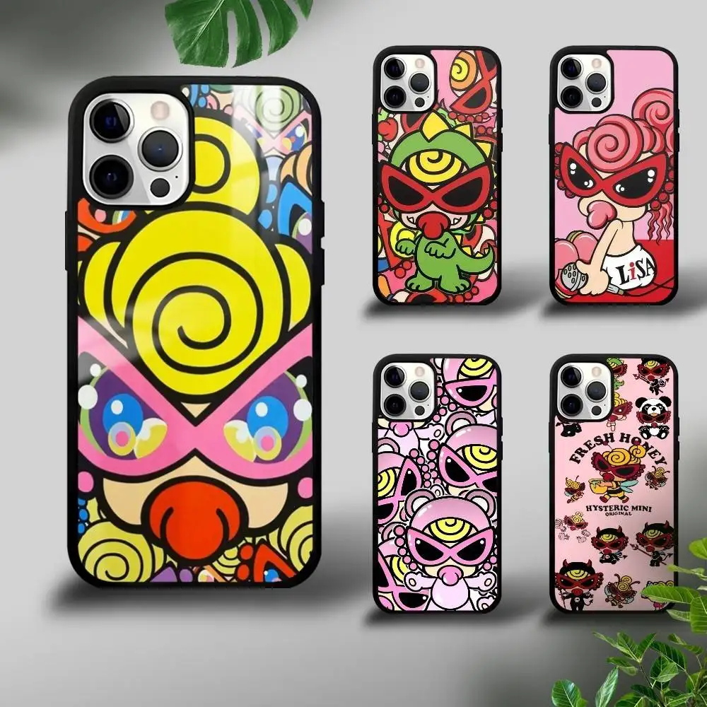 Kawaii H-Hysteric M-Mini Handyhülle für iPhone 16 15 14 13 12 11 Pro Xs Max Mini Plus Celulares Hard Funda