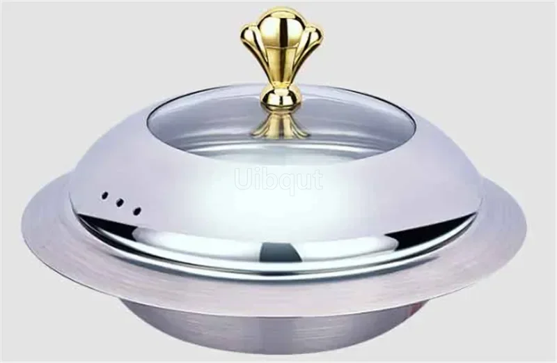 Stainless steel cooking pot golden alcohol stove household commercial removable small chafing dish solid fuel boiler small cooking hot pots