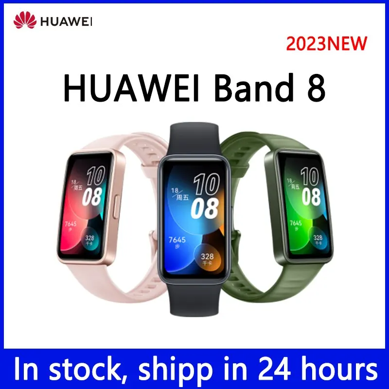  2023 New Original HUAWEI Band 8 Smart Band All-day Blood Oxygen 1.47'' AMOLED Screen Heart Rate Smartband 2 Weeks Battery Life 