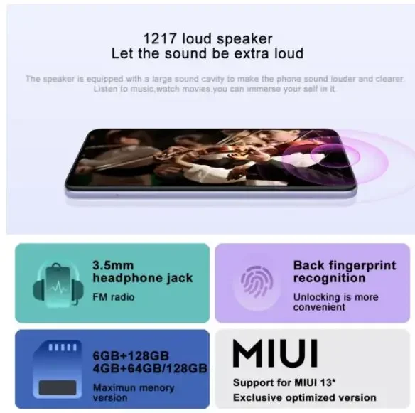 Original Xiaomi Redmi 12C 6GB 128GB 5000mAh High-capacity Battery Helio G85 Octa Core 50MP 6.71'' 4G Mobile Phone Global ROM