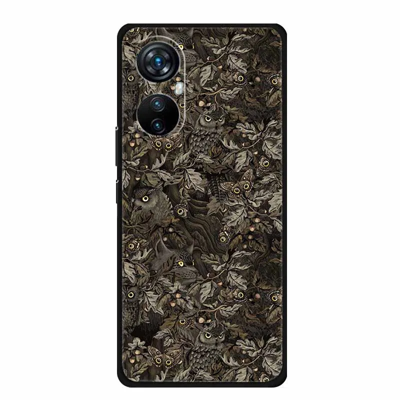 Soft Silicone Painted Cat Cute Phone Case Cover, 6.67'' TPU Coque