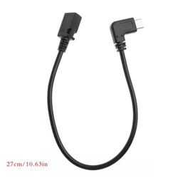 1PC 90 - Degree Right Angle Micro USB to Type - C OTG Adapter Cable (27cm)