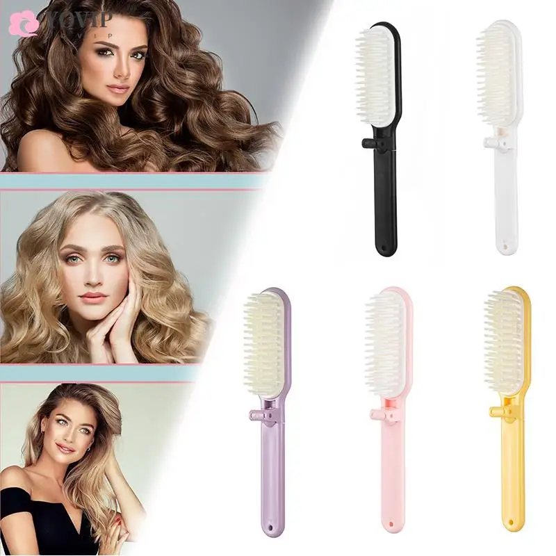 

Складная расческа для волос, портативная расческа для распутывания волос, мягкая Антистатическая расческа для массажа головы, дорожная карманная Расческа для укладки волос, Парикмахерская