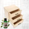 Wood Storage Case Wooden Oil Bottle Box 90 Slots Three Tiered Essential Oil Bottle Container Wooden Storage Case Box Organizer 1