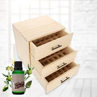 Wood Storage Case Wooden Oil Bottle Box 90 Slots Three Tiered Essential Oil Bottle Container Wooden Storage Case Box Organizer 1