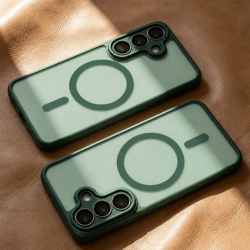 Luxurious Magsafe Magnetic Phone Case with Lens Protection Cover