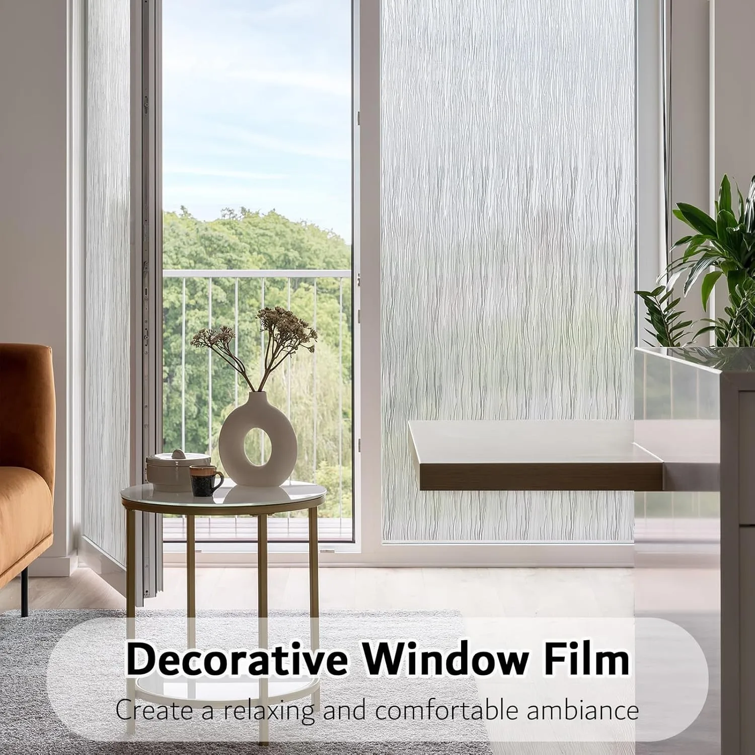 Window Privacy Film UV Blocking Static Cling Non-Adhesive Removable Glass Door Cover for Bathroom Office Home Decor window film window privacy film window sticker