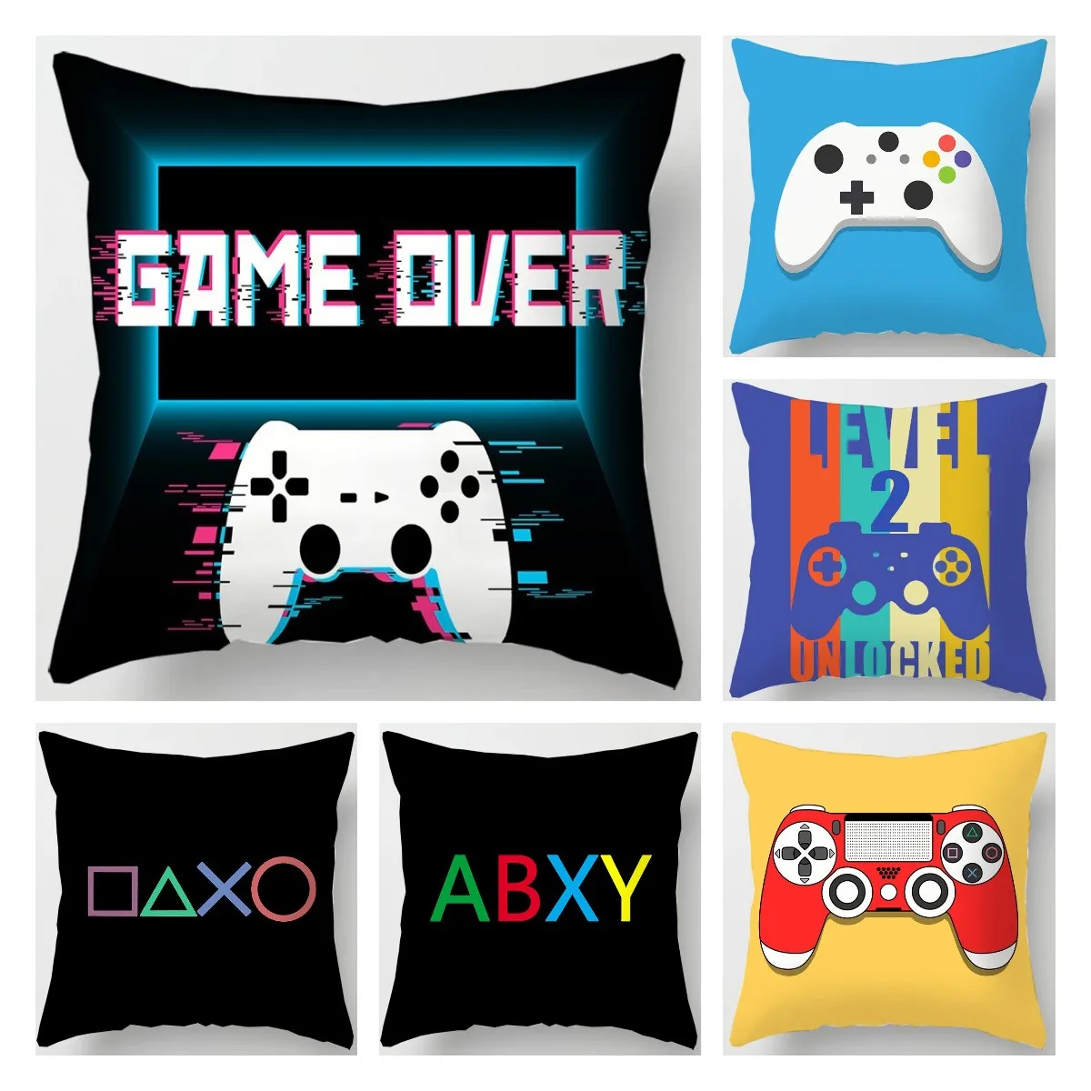 Customized Hot Sale Controller game Luxury Printing Custom Play Funny  Vintage Style Square Pillowcase Throw Pillow Cover45x45cm| | - AliExpress