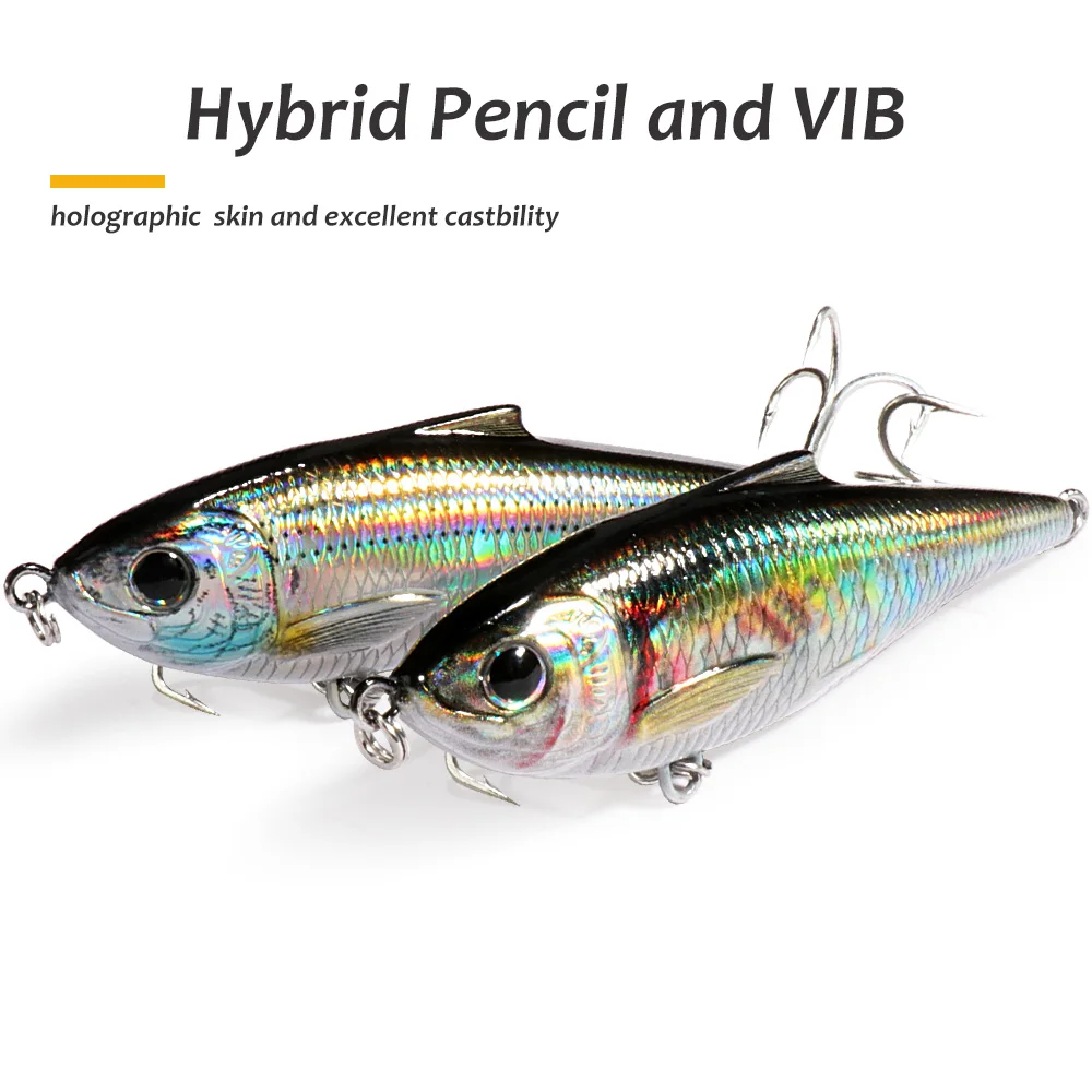 GOBAIT Top Water Floating Minnow 12g 20g Bleistiftköder VIB Rassel Stahlkugel Swimbait Pesca Wobbler Jerkbait Tackle Twitch Bait – Detail 5