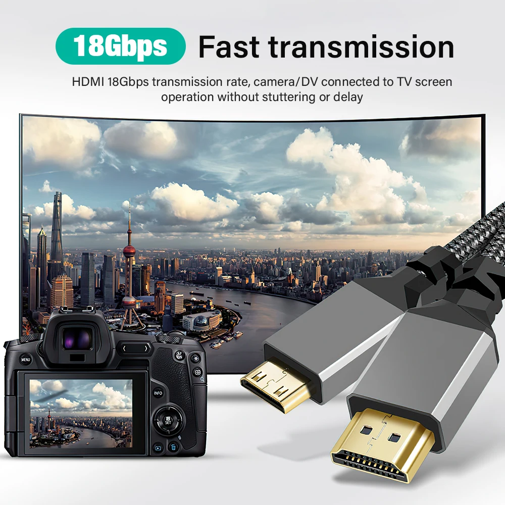 Premium 4K 60Hz Mini HDMI to HDMI Cable - Multiple Length Options