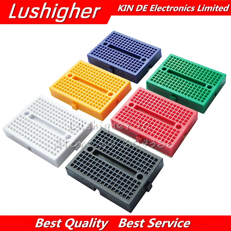 10pcs Mini Black Breadboards – 170 Tie-Points Solderless Prototype Boards For Arduino & DIY