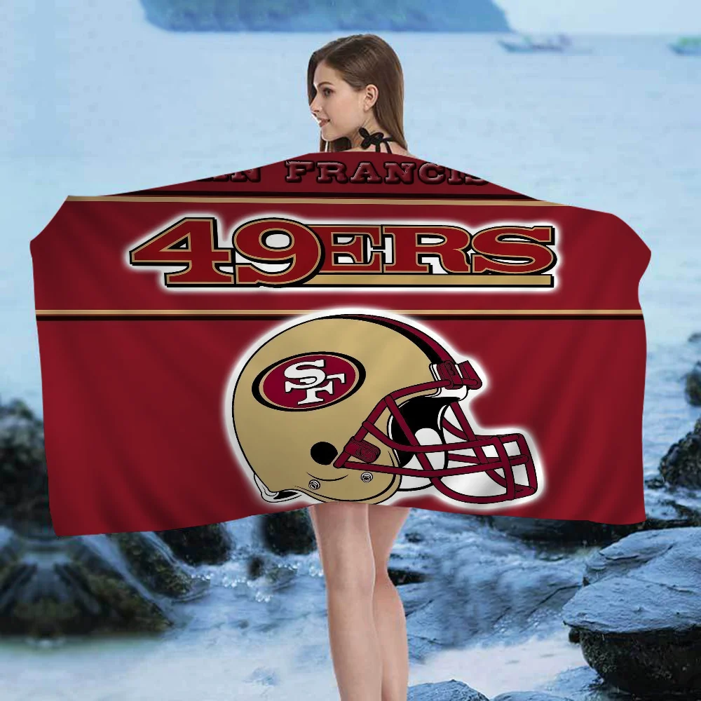 San Francisco 49er Team Big Microfiber Beach Towels Quick Dry Towel Sand Beach Towels Pool Towel for Travel Swim Pool Yoga