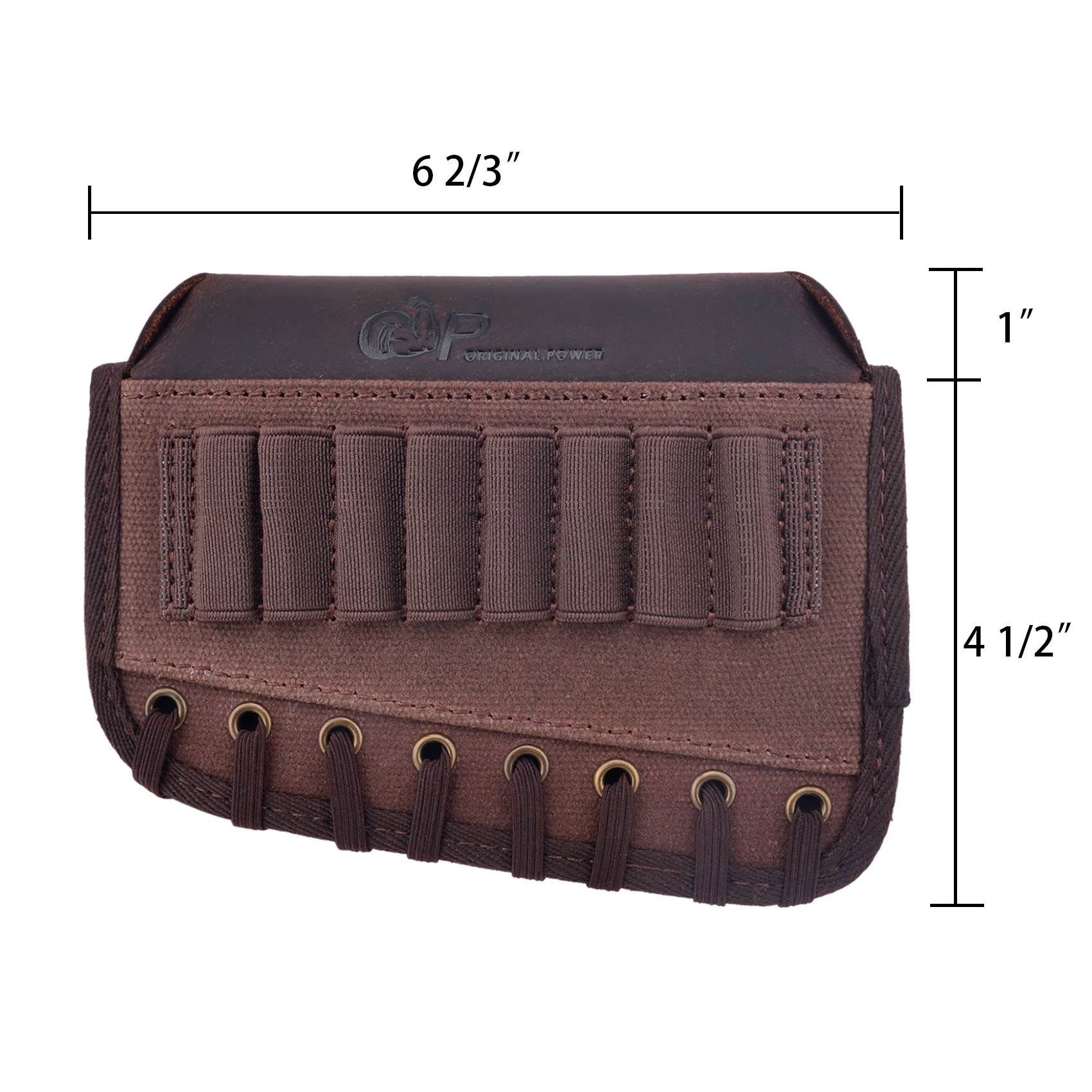 Leather Canvas Rifle Gun Buttstock Cover, Non-Slip Cheek Rest Pad for right or left handed