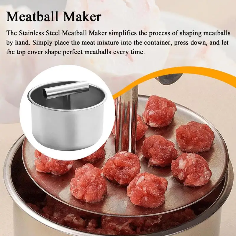 Meat Ball Maker Tool Stainless Steel Presser Round Rice Ball Shaper Spoon Meatball Making Mold Non Stick Stuffed Kitchen Gadget