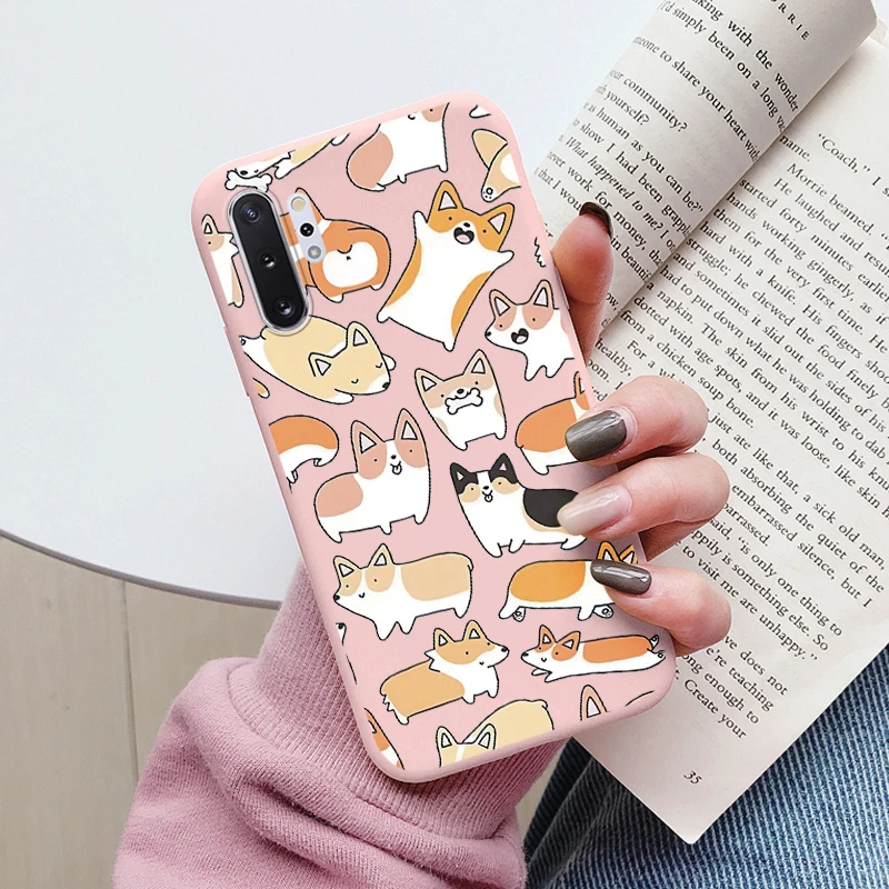 Charming Cartoons Heart Cat Soft TPU Shockproof Phone Case for Samsung Galaxy Note 10 Series