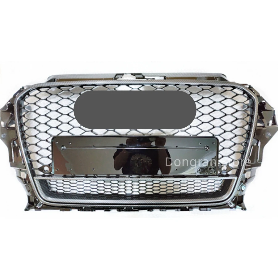 

Honeycomb Grill Mesh Gloss Black For Audi A3/S3 8V 2014 2015 2016 RS3 Quattro Style Hex Mesh Front Bumper Hood Grille
