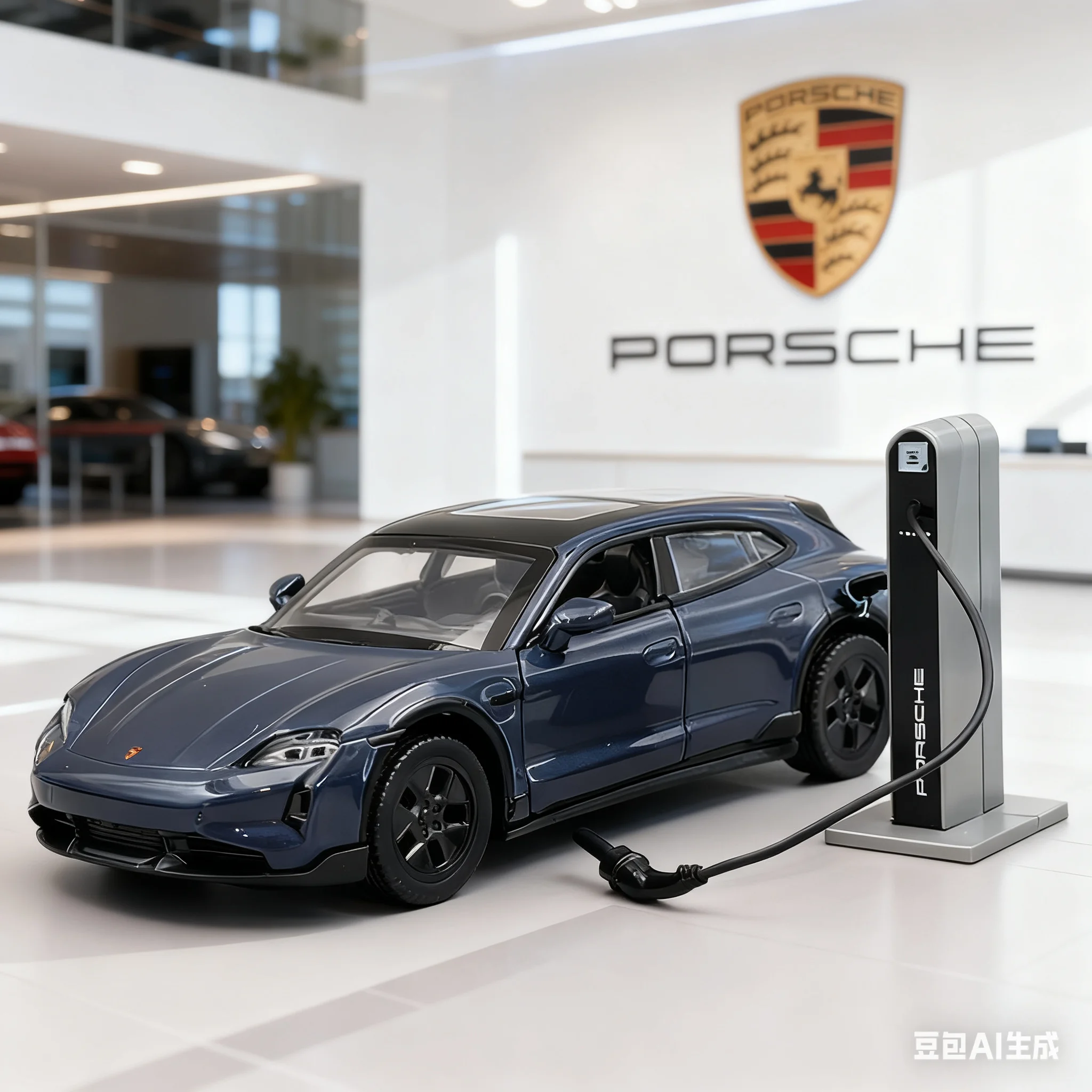 1:36 Porsche Taycan Turbo S Cross Turismo Alloy Diecast Car Model