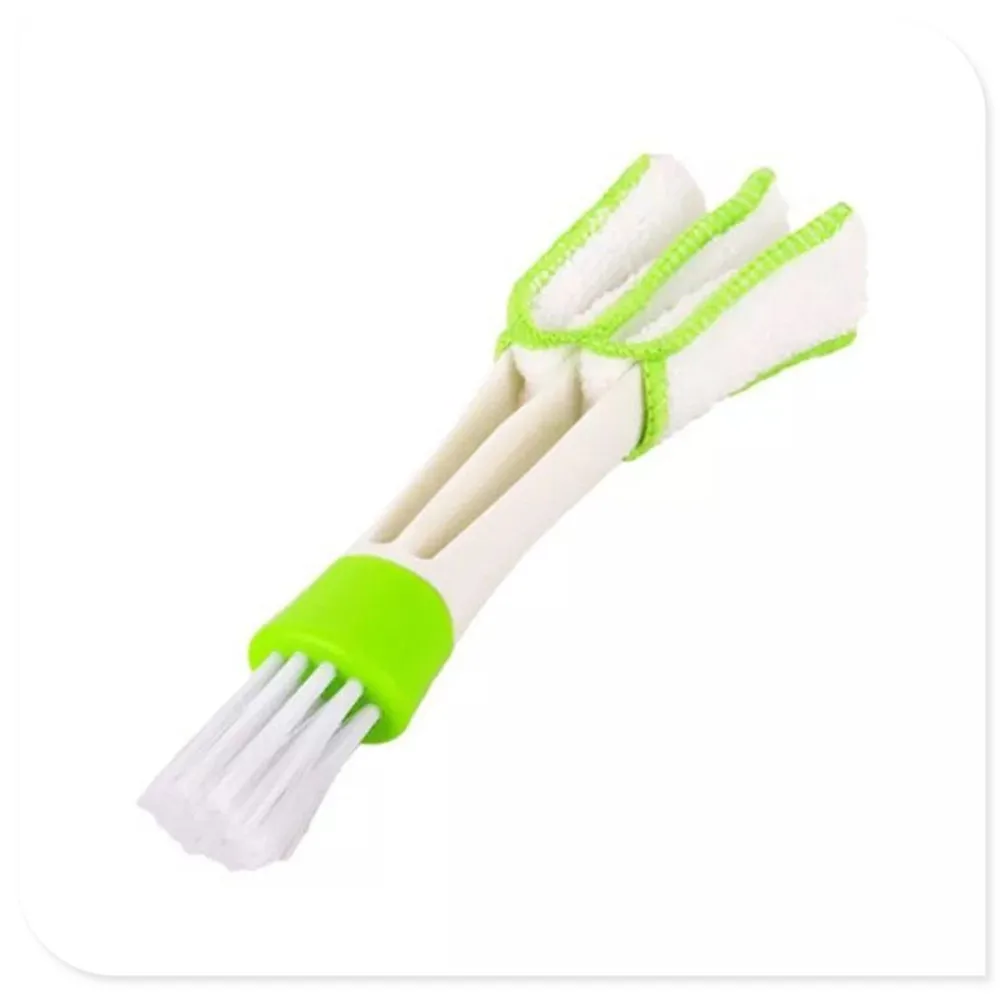 2 In1 Green Car Cleaner Brush Vent Blinds Per Vw Tiguan Passat B7 Cc Polo Passat B6 Kia Rio Ceed