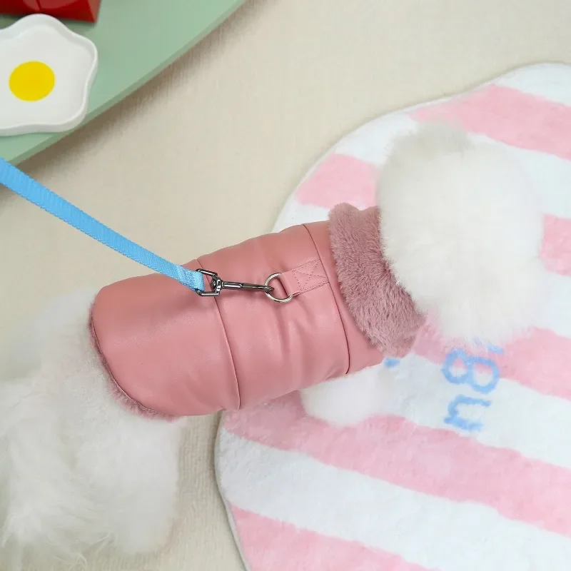 Fur Collar Warm Pet Jacket Vest for Small Medium Dogs Cats Waterproof Coat Winter Chihuahua Maltese Clothes Pug Puppy Apparels - Image 3