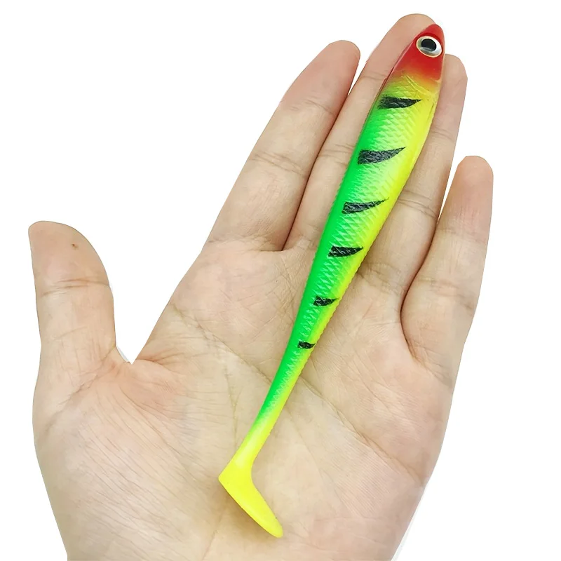 2 Stück 12,5 cm/10 g Angelköder, weicher T-Schwanz-Köder, künstlicher Schwimmköder, Outdoor-Angelzubehör – Detail 7