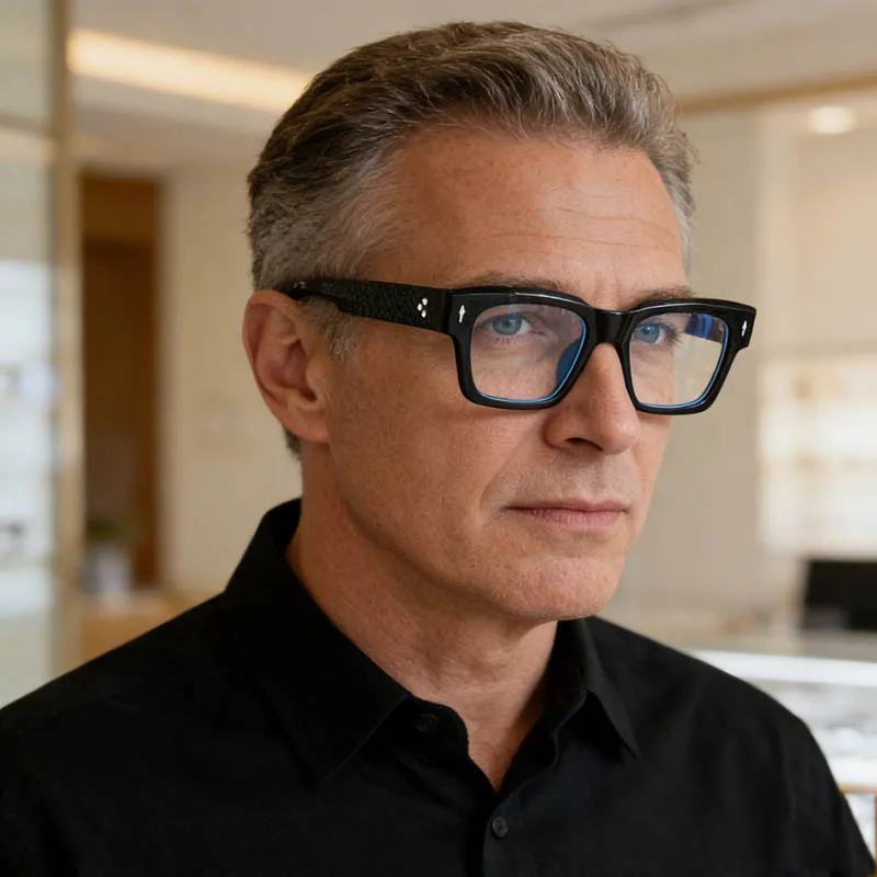 Markendesign Eckige Anti-Blaulicht-Lesebrille für Männer und Frauen, Optische Korrekturbrille, Vergrößernde Computer-Lesebrille – Detail 3