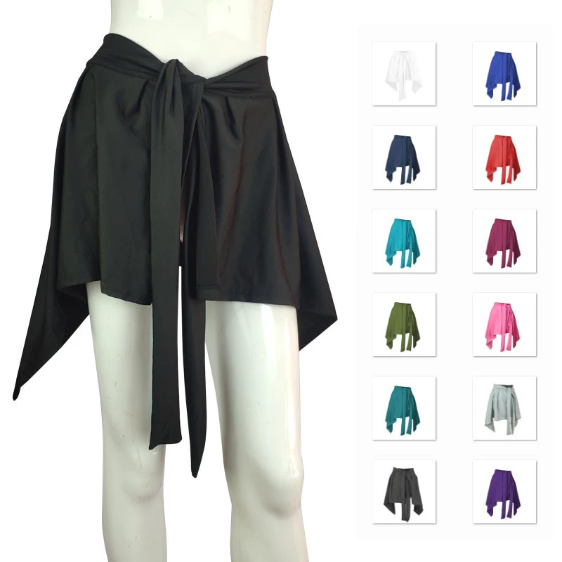 Yoga Skirts Long Straps Tennis Ballet Skirt Women All-match Hip Covering Bottoms Anti-glare Straps yoga skirts