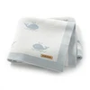 Newborn Baby Blanket 90*70CM Knitted Infant Boy Girl Bedding Quilt Fashion Cute Cartoon Whale Stroller Swaddling Wrap Super Soft 1