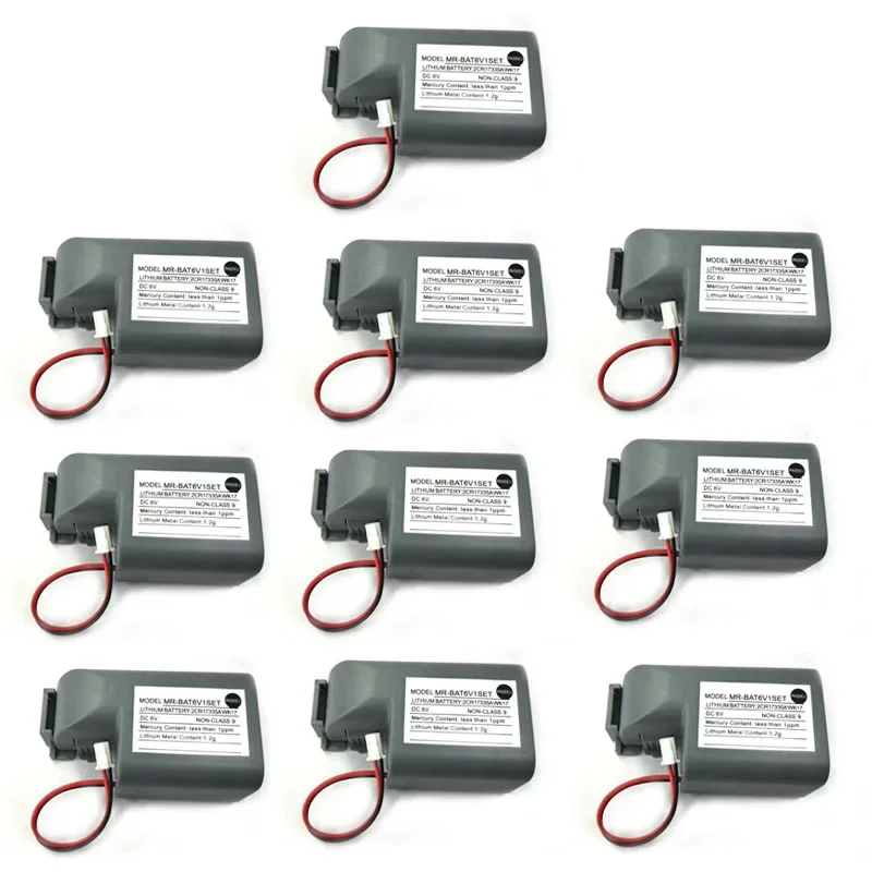 

10pcs/Lot MR-BAT6V1SET 6V 1500mAh PLC Backup Battery With Cable Connector For Mitsubishi Servo CNC System MR-J4 2CR17335A WK17