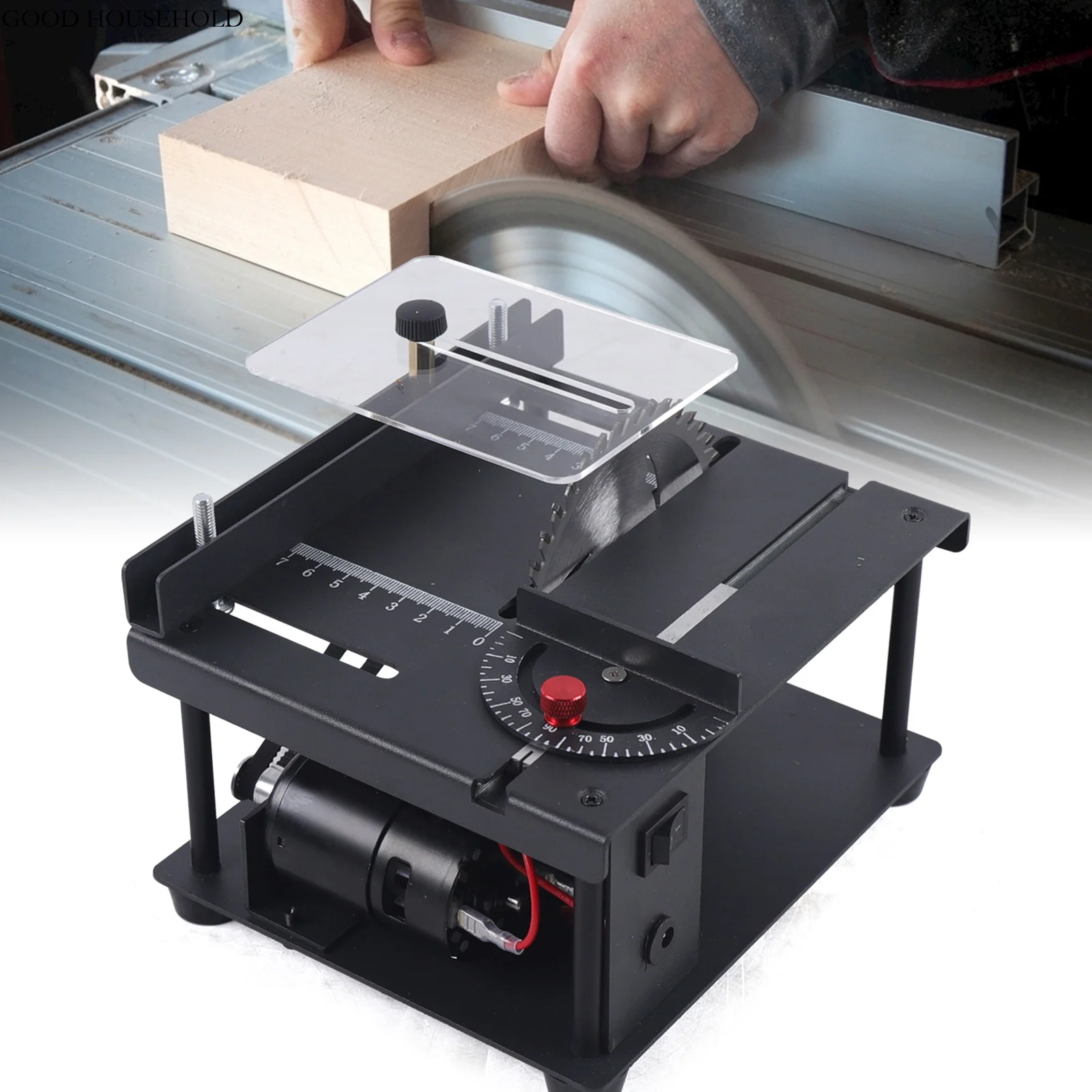 

8500r/min Mini Sliding Table Saw Kit Multifunction Woodworking DIY Hobby Model Sliding Cutting Bench Saw Household