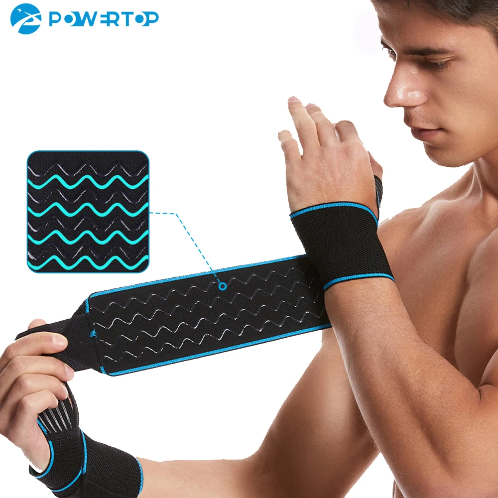 

1Pcs Wristband Wrist Support Weight Lifting Gym Training Wrist Support Brace Strap Wrap Crossfit Powerlifting Wrist Brace Strap