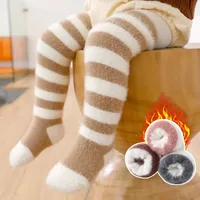 Winter Thick Warm Plush Baby Stockings Super Soft Knee High Socks for Newborn Infant Toddler Boys Girls Long Socks 0-3years Old 1