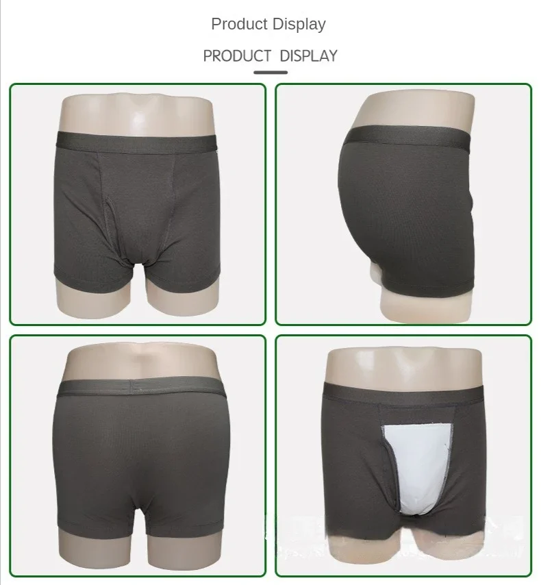 Elderly Incontinence Underwear Cloth Diaper Water-Washable Leak-Proof Cotton Briefs for Adult Accidents Adult 6