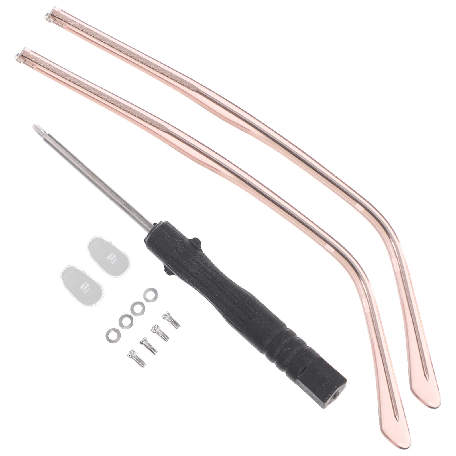 Aste Per Occhiali Di Ricambio - Nero, Universali, In Metallo, Con Viti E Rondelle, Per Montature