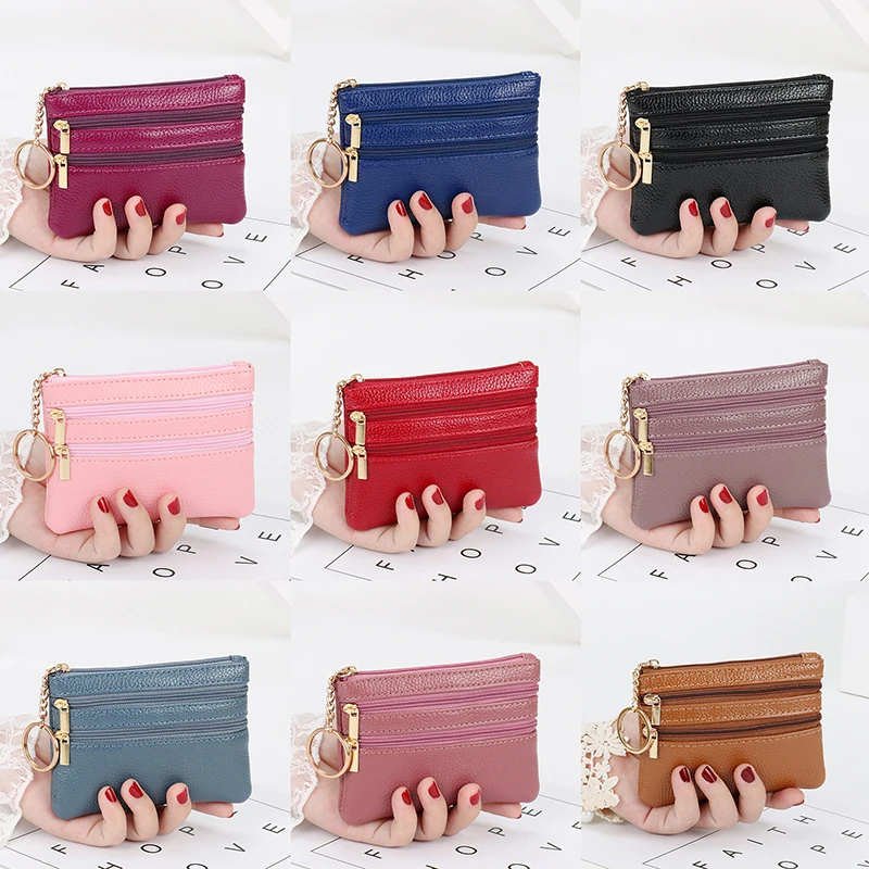 

Винтажный Кошелек для монет для женщин и мужчин, бумажник из искусственной кожи на молнии, в стиле ретро, для ключей, удостоверений, кредитных карт, маленький держатель для денег, 1 шт.