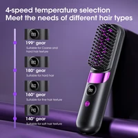 Wireless Electric Hot Comb Straight Hair Straightener Comb Straightening Brush Negative Ion Anti-Scalding Styling Tool 4