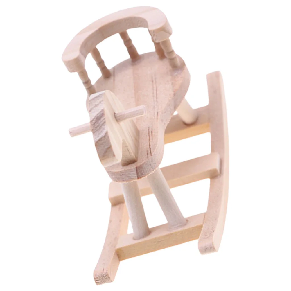 

House Model Chairs Furniture Mini Wooden Adorn Supplies Decorations Layout Prop Miniature