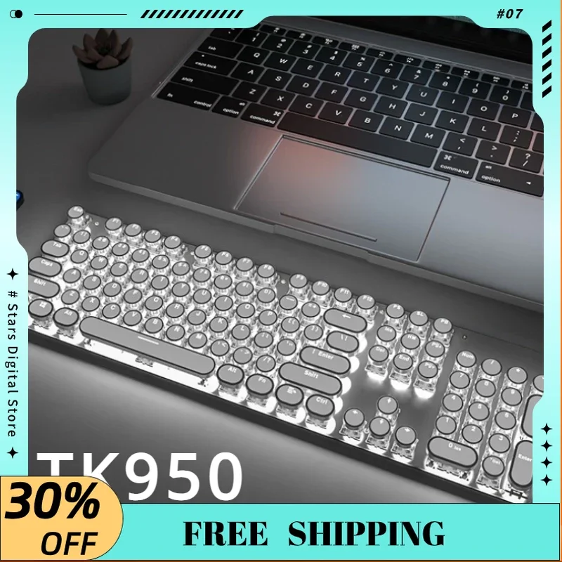 メカニカルキーボードEWEADN-TK950ワイヤレス,Bluetooth,3モード,rgb 